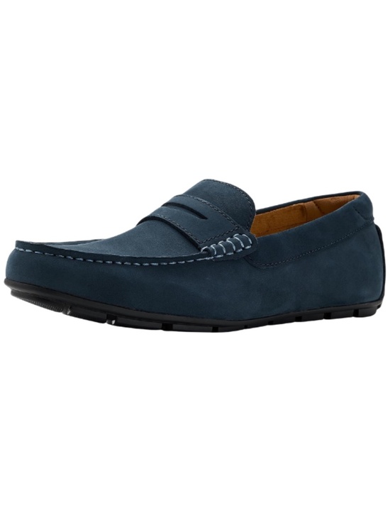 Mens Florsheim Motor Smooth Moc Toe Penny Driver. Legion Blue. 134919 423 main image 4